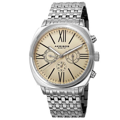 Men's Akribos XXIV AK636SSW Quartz Multifunction Vintage Stainless Steel Watch - image 1 of 4