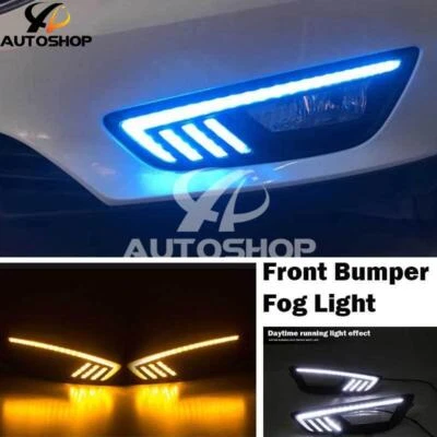 Juego de luces antiniebla LED de tres colores para parachoques delantero sedán Ford Focus 2015-2018 Foto 1 de 4