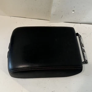 2021 NISSAN PATHFINDER CENTER CONSOLE LID ARMREST LEATHER COVER RED STITCH OEM - Picture 1 of 7