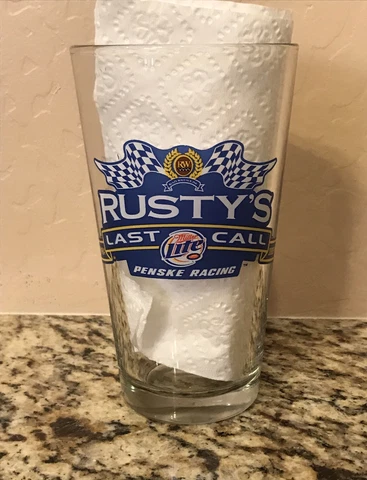 Rusty Wallace Nascar Miller Lite Penske Racing ~ Rusty's Last Call ~ Beer Glass Cover