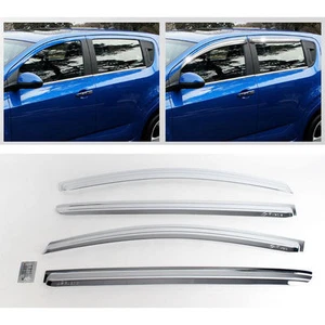 2012+ Sonic/Aveo 5door HatchBack Chrome Sun Shade Rain Guard Door Visor K-726 - Picture 1 of 2