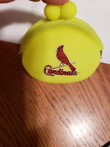 New St Louis Cardinals Silicone Jelly Coin Purse Key Chain  NEON Cover