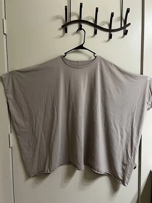 Blusa Rick Owens algodão oversized cinza tamanho P (item 11.8) - Imagem 1 de 4