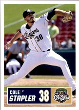 2018 Kane County Cougars Grandstand #28 Cole Stapler Gonzales Louisiana LA Card