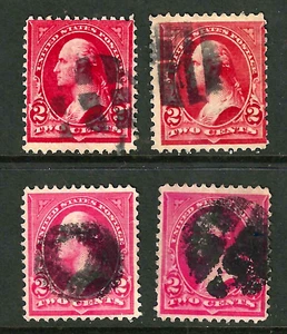 Collection Shades Fancy Cancels Untytped 2 Cent Washington Bureaus 1894 US 2B53 - Picture 1 of 3