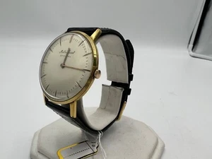 u053 Mathey Tissot 1960s Grand Prix 10k Gold Plated Wrist Watch - Picture 1 of 5