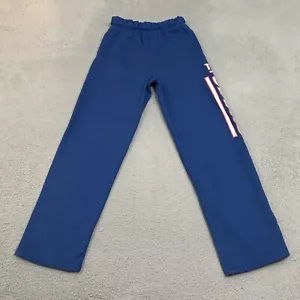 New York Giants Pants Mens Medium Blue Fleece Sweatpants NFL Football Majestic - Picture 1 of 14