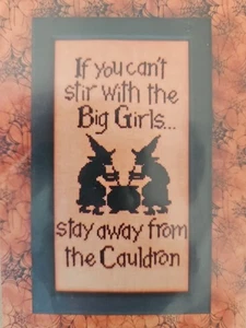Waxing Moon Designs STIR WITH THE BIG GIRLS Halloween Cross Stitch Pattern RCS - Picture 1 of 3