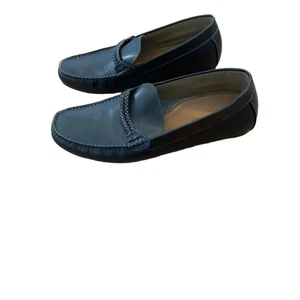 Aldo Black Slipon Leather Upper Braided Strap Detail Dress Loafers Shoes US 9 - Picture 1 of 5