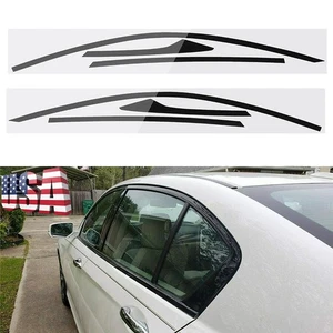 6xGloss Black Window Trim Chrome Delete Blackout Pre Cut For Honda Accord 18-20 - Picture 1 of 12
