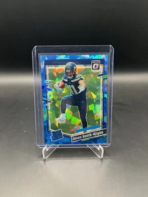 2023 Donruss Optic Jaxon Smith-Njigba Teal Cracked Ice /15 - Image 1 of 2