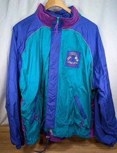 VTG Reebok Rare Olympic Barcelona 1992 Jacket Gore Tex Size L Blue Teal Purple - Picture 1 of 22