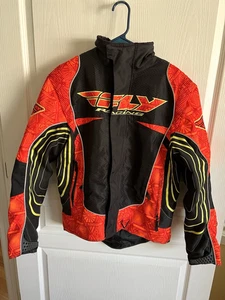 Fly Racing SNX Snowmobile Jacket Removable Liner Mens Small Black/Orange Warm - Picture 1 of 13