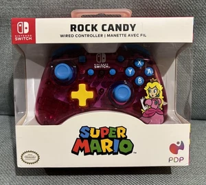 Nintendo Switch Super Mario PDP Rock Candy Wired Controller Princess Peach Pink - Picture 1 of 8