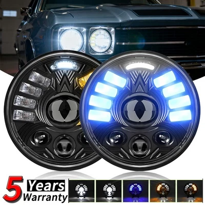 For BMW 325 1986-1988 5.75" inch LED Headlight w/DRL Hi/Lo Beam 48000LM - Imagem 1 de 4