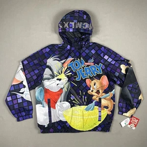 NWT Members Only Tom & Jerry Jacket Mens Size Large Full Zip Hoodie Windbreaker - Picture 1 of 10