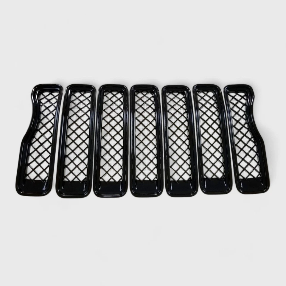 Chrome Delete Black Front Grille Overlay for 2018-2023 Jeep Wrangler - Image 1 of 4