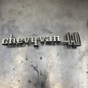 Vintage 71-77 Chevy Van 10 Fender Emblem Badge chrome OEM GM #3970871 - Picture 1 of 5