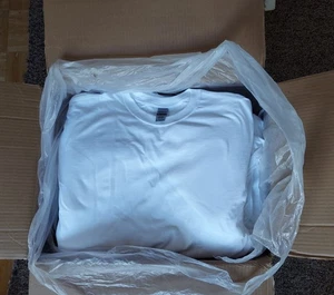 T-SHIRT UOMO GILDAN BIANCHE XL - 54 PEZZI LOTTO SFUSO SCATOLA - COTONE PESANTE - NUOVE IN SCATOLA - Foto 1 di 6