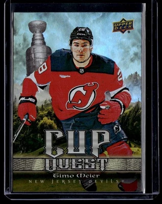 2025-26 Upper Deck Series 1 - GOLD Cup Quest 21/25 - Timo Meier, DEVILS SSP NM - Image 1 of 2