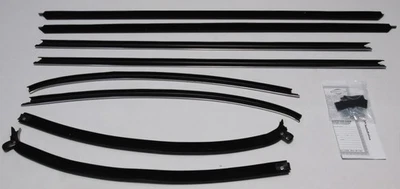 Черная передняя задняя уплотнительная полоска для окон Olds Cutlass Fastback 1969-1972 годов выпуска - Изображение 1 из 4