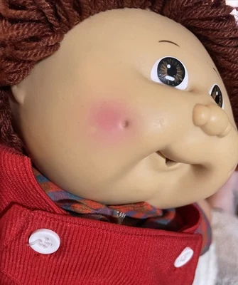 Boneca Cabbage Patch Kids chupeta boca rara cabelo ruivo HM4 menino TAIWAN TAG - Imagem 1 de 4