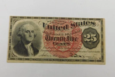 Fractional Currency 25 Cents F-1301 Fourth Issue  1800s Postage (FC515) - Image 1 of 2