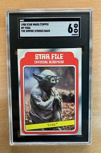 YODA rookie 1980 STAR WARS - STAR FILE Vintage Card #9 - SGC 6 - POP 5 only 📈 - Picture 1 of 2