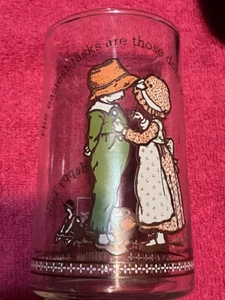 Coca-Cola Holly Hobbie Drinking Glass Happy Talk Done with Love Vintage Limited - Picture 1 of 3