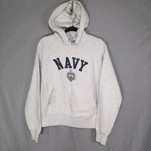 Champion Reverse Weave Navy Hoodie Herren Small grau Naval Academy Sweatshirt Y2K - Bild 1 von 8
