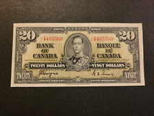 Canada 1937 $20 Bill (Uncirculated?) Bank of Canada Twenty Dollars Near perfect