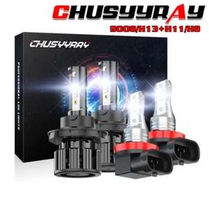 For Chevy/Cruze 2011-2015 9008+H11 LED Headlight Hi/Low+Fog Light Combo 4x Bulbs - Picture 1 of 16