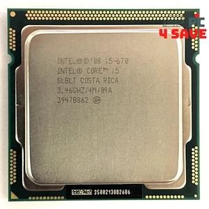 Intel Core i5-670 3.47GHz 2-Core LGA1156 4MB Desktop CPU Processor SLBLT SLBTL - Picture 1 of 1