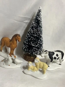 Lemax Konvolut Weihnachtsbaum Bauernhoftier Pferd Ente Gänse Schaf Kuh Porzellan /11a - Bild 1 von 11