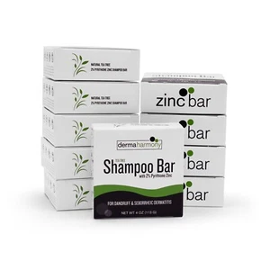 2% Pyrithione Zinc Dandruff & Seborrheic Dermatitis Shampoo Bar Tea Tree 10 Bars - Picture 1 of 2