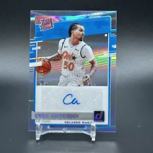 2020-21 Clearly Donruss Cole Anthony #'d / 10 Silver Holo Rated Rookie RC Auto - Picture 1 of 3