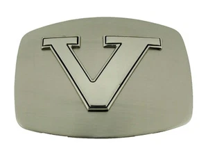 Initial v Letter V Belt Buckle New Men Women Western Really Cowboy Silver Metal - Picture 1 of 5