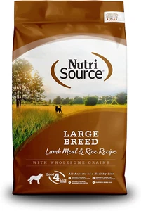 Nutrisource Adult Dry Dog Food for Large Breeds, Lamb Meal and Rice, 26LB - Picture 1 of 12