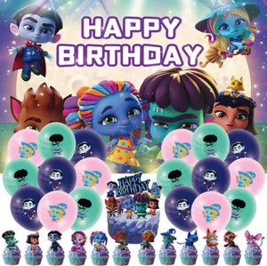 Super Monster Party Supplies Birthday Decoration  Balloons Cake Topper Banner - Picture 1 of 7