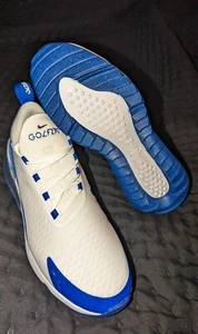 Men's Nike Air Max 270 Golf Shoes White Blue Comfort CK6483-106 Size 10 - Picture 1 of 9