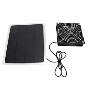 10W Solar Panel Fan Kit Waterproof Cooling Ventilator For Dog Chicken House CH - Picture 1 of 24