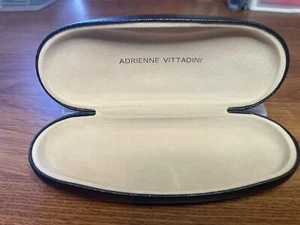 Adrienne Vittadini Eye Glasses Sunglasses hard case black with silver logo - Picture 1 of 2