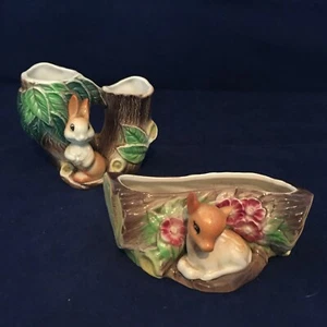 Two Vintage Hornsea FAUNA VASES - Picture 1 of 12