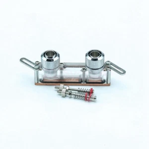 VGA/GPU/chipset mosfet water cooling block acrylic+cooper G1/4 8cm with fitting - Bild 1 von 2
