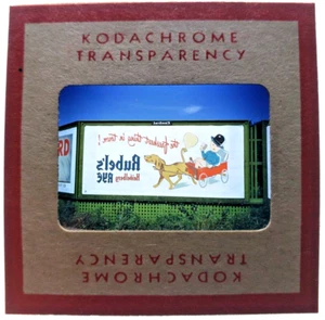Kodachrome Red Border Slide | *1949* RUBEL'S RYE BREAD Billboard Sign Ad - Picture 1 of 3