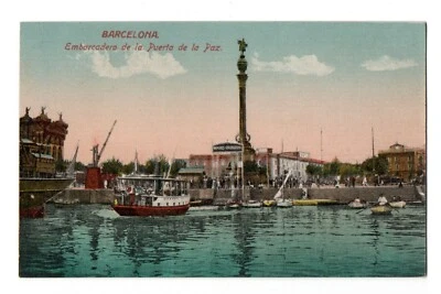 BARCELONA, POSTCARD- "EMBARCADERO DE LA PUERTA DE LA PAZ" - Imagen 1 de 2
