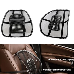 Soporte trasero de asiento de coche malla transpirable respaldo soporte lumbar cojín con cuentas de masaje - Imagen 1 de 13