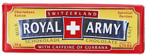 3x Royal Army @ Swiss Survival Chocolate Milk with Caffeine  3x 50g/1.75oz 10/24