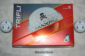 NEW 2025 Maxfli TriFli All - Over Skulls 1 DOZEN Golf Balls FREE 2 Dozen TEES - Picture 1 of 5