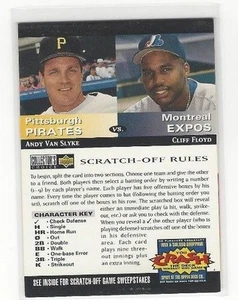 1994 Collectors Choice Baseball You Crash The Game Andy Van Slyke/Cliff Floyd - Imagen 1 de 2